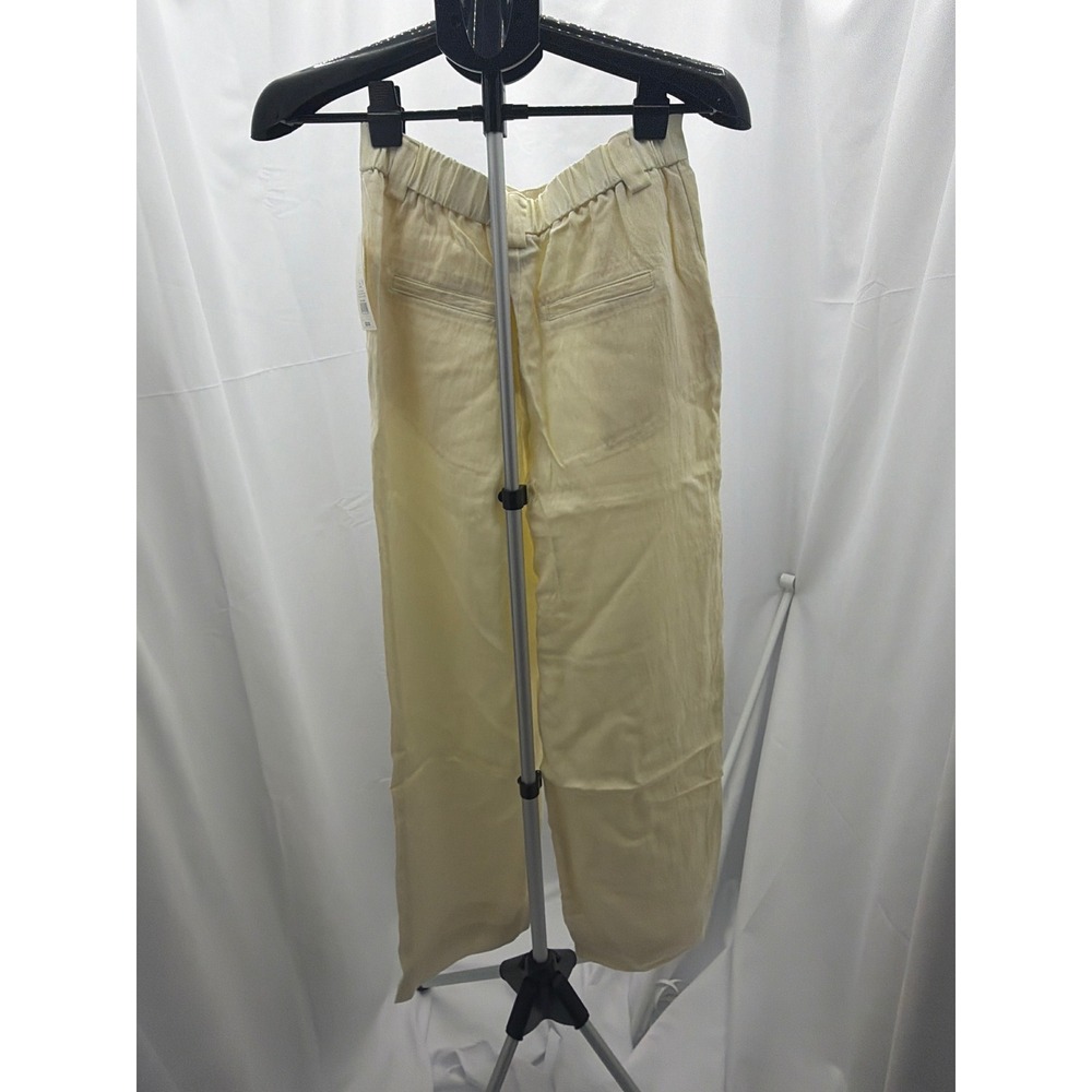 A New Day Womens High-Rise Wide Leg Pants Pale Yellow Size 4 NWT - Picture 2 of 4